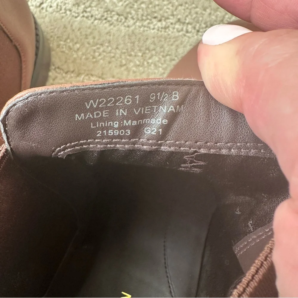 NEW COLE HAAN Nora Leather Ankle Chelsea Waterproof Boots Chestnut Brown Sze 9.5